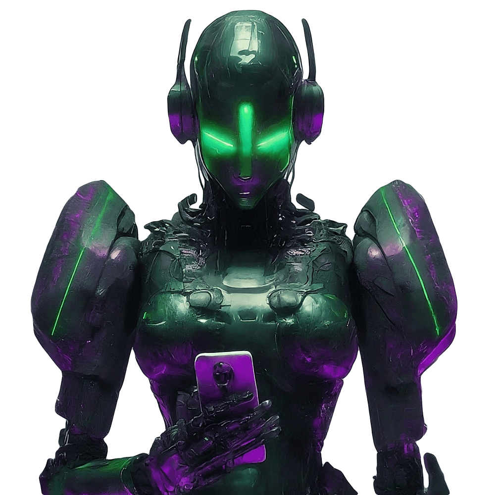 Robot Holding Phone